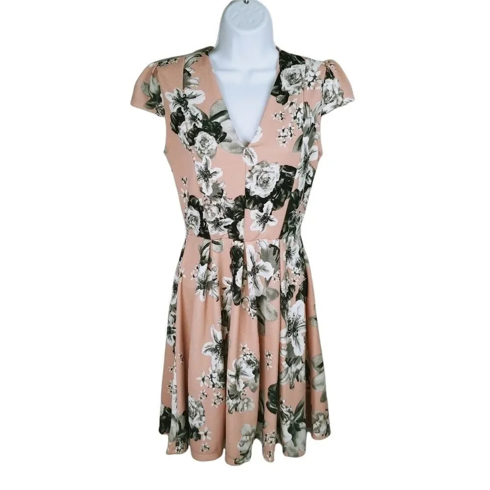 Guilty Dress, Capped Sleeves, Dusty Rose,  S